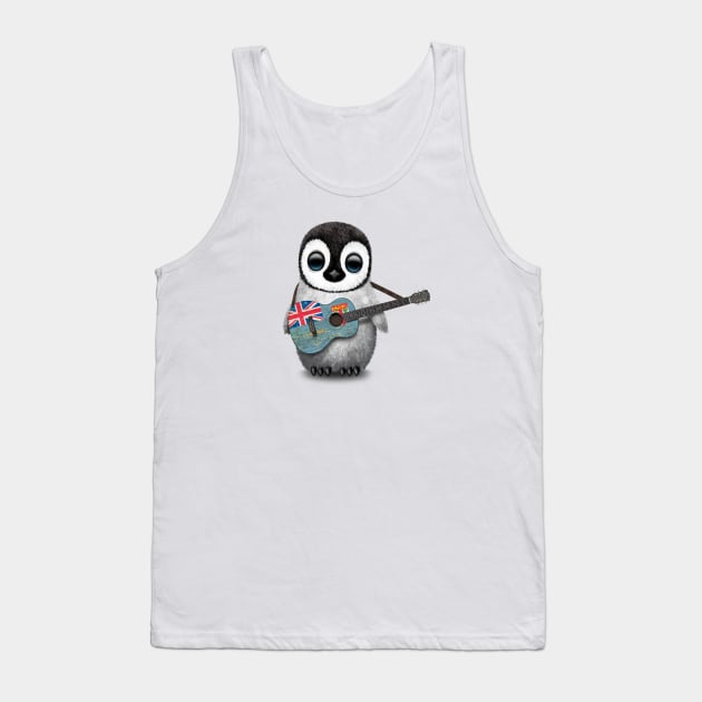 Baby Penguin Playing Fiji Flag Guitar Tank Top by jeffbartels